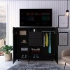 Depot E-Shop 3 Door Cabinet Dresser 48"H, Two Drawers, Four Interior Shelves, Rod - 3 of 4
