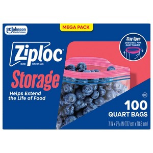 Ziploc Storage Quart Bags - 1 of 4