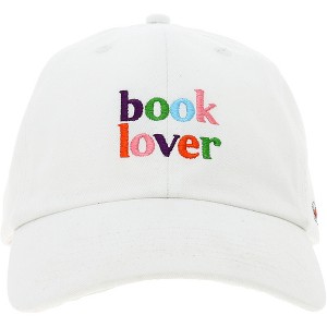 Pavilion Gift Company - Book Lover - White Adjustable Hat - Hats - 1 of 4