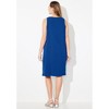 Catherines Women's Plus Size Anywear Pucker Cotton Shirt Dress - 3 of 4