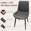 Modern PU Leather Dining Chairs Set of 4, Armless Upholstered Accent Chairs with Black Metal Legs for Kitchen, Dining Room, or Living Room-Tanpinhause - 4 of 4