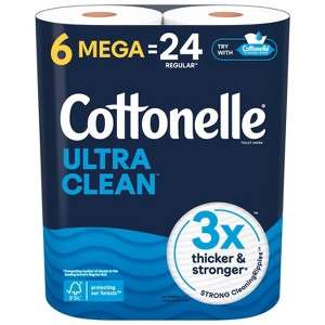 Cottonelle Ultra Clean Strong Toilet Paper - 1 of 4