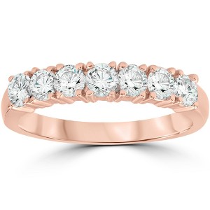 Pompeii3 1ct Diamond Rose Gold Wedding Anniversary Ring 14K - 1 of 4