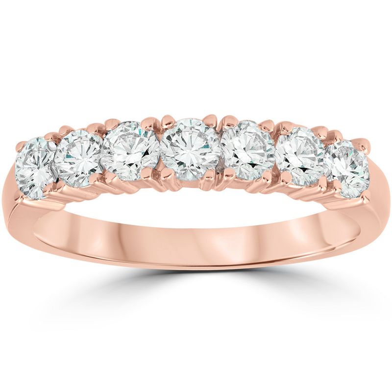 Pompeii3 1ct Diamond Rose Gold Wedding Anniversary Ring 14K, 1 of 5