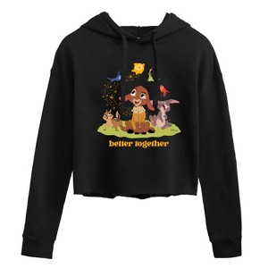 Women's - Disney - Better Together Valentino Cropped Graphic Hoodie - 1 of 3