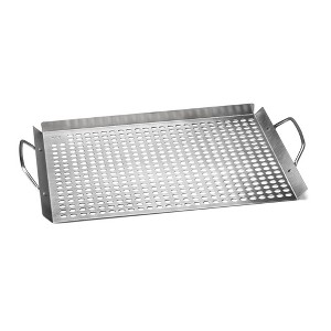 11"x 17" Stainless Steel Grill Grid - Outset: Durable, Dishwasher-Safe Cookware for Barbecue - 1 of 3