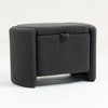 PAGED Chic Storage Ottoman with Solid Wood Frame, Mid Century Reading Armchair for Living Room, Bedroom - 2 of 4