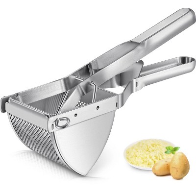 LunaLulinlk Potato Ricer, Stainless Steel Non-Slip Grip Potato Masher for Commercial and Home Use 11.5" x 3.2" x 4"