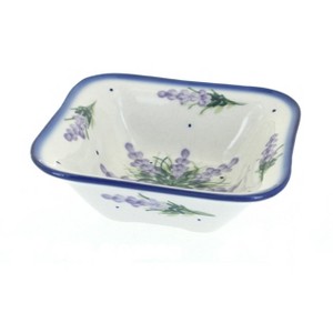 Blue Rose Polish Pottery 12G WR Unikat Square Bowl - 1 of 1