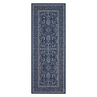 COZONY Vintage Floral Washable Rug, Large Non-Slip Area Carpet, Low Pile Soft Indoor Rug for Living Room, Bedroom, Kitchen, Laundry Room