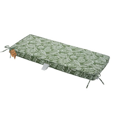 Indoor/Outdoor Bench Cushion,Double Piping Porch Swing Cushion with Ties,45"x18"x3",Removable All Weather Cushion for Patio Furniture