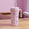 Zak Designs 18oz Hello Kitty Stainless Steel Vacuum Fairway Straw Tumbler Pink - 4 of 4