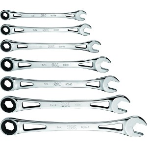 SK Hand Tools SK01362-EVA 7 Piece X-Frame Ratcheting Wrench Set, SAE Measurements - 1 of 1