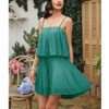 EXLURA Womens 2025 Summer Romper Dress Spaghetti Strap Pleated Fashion Short Jumpsuit Outfits - 3 of 4