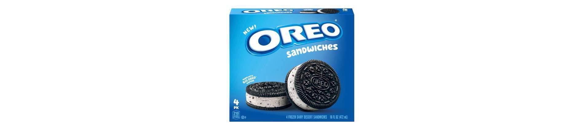 Oreo Frozen Ice Cream Dessert Sandwich - 4pk/16 fl oz