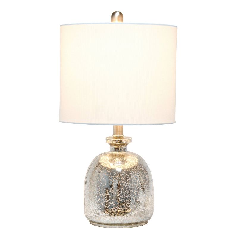Mercury Hammered Glass Jar Table Lamp with Linen Shade  - Lalia Home, 2 of 8