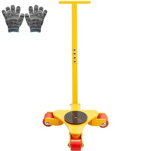 VEVOR Machinery Skate Dolly, 6614 LBS/3T Industrial Machinery Mover with Handle, Carbon Steel Machinery Moving Skate with 3 360° Swivel PU Wheels - 1 of 4