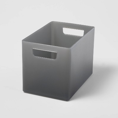 Medium Bathroom Organizer Bin with Handles Clear - Brightroom™