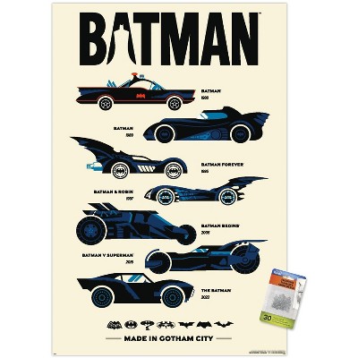 Trends International DC Comics Batman: 85th Anniversary - The Batmobiles Made In Gotham Unframed Wall Poster Prints