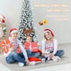 Tangkula 4.5FT Slim Snow-Flocked Christmas Tree Hinged Pencil Tree W/ 373 Branch Tips Premium PE & PVC - 4 of 4