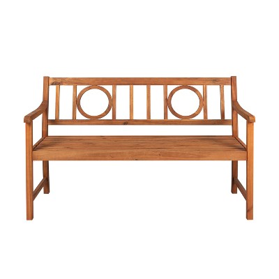 Apollo 61" Teak Acacia Wood Outdoor Garden Bench