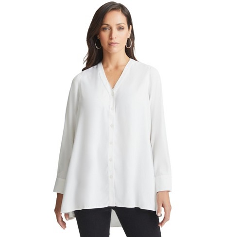 Jessica London Women s Plus Size Georgette High Low Tunic 22 W White Target