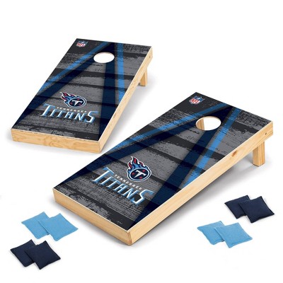 Tennessee Titans Stripe Design Desktop Cornhole Game Set