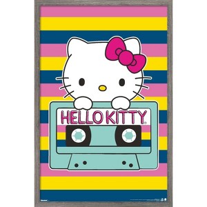 Trends International Hello Kitty: 2016 General - Vintage Cassette Tape Framed Wall Poster Prints - 1 of 4
