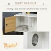Gulches Wooden Cat House with Soft Cushion, Decorative Kitten Condo Side Table, Elevated Pet House with Storage Space - 3 of 4