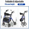 Lycvki Aluminum Foldable Rollator Walkers with Seat for Seniors, 350 lb Capacity, 6-Position Height - 2 of 4