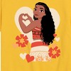 Girls' - Disney Princess - Love Moana Short Sleeve Graphic T-Shirt - 2 of 4