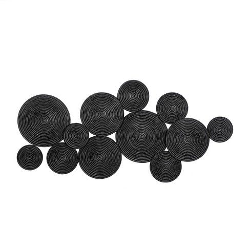 Contemporary Metal Abstract Wall Decor Black - CosmoLiving by Cosmopolitan