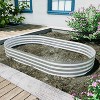 Kumasinova 1PC/2PCS Raised Garden Bed,Galvanized Planter Raised Garden Beds for Outdoor,Metal Raised Beds for Plants,Vegetables,Flower Herb,Silver - 2 of 4