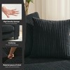 114" U-Shaped Sectional Sofa, Pull-Out Corduroy Sofa Bed, 2-in-1 Oversized - 4 of 4