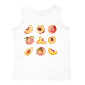 The Juniper Shop Peach Chart Toddler Tank - 4T - White - 1 of 4