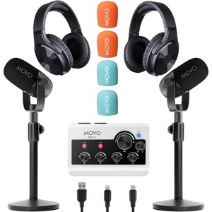 Movo PodPro-TH Portable Podcasting Bundle for 2 for Smartphones and Computers - 1 of 4