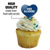 University of San Diego Alumni Heart Love Cupcake Picks Toppers Decoration Set of 6 - 3 of 4