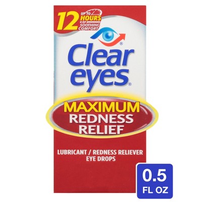 Clear Eyes Maximum Strength Redness Relief Eye Drops Red Eye Relief - 0.5 fl oz