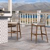 PURPLE LEAF 2 Pieces Bar Stools Patio Modern Rattan Barstools Aluminum Woven Tall Bar Chairs with Cushions for Outdoor Kitchen Island Garden - 2 of 4