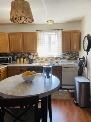 Mocha Linen Striped Sheer Cafe Kitchen Curtains, 52" x 36"