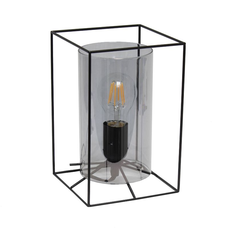 Framed Table Lamp with Cylinder Glass Shade - Lalia Home, 1 of 6