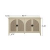 Farmhouse Kitchen Cabinets With 4 Doors, Wood Cabinet With Adjustable Laminates and 3 Gears, Cabinet Kitchen With Anti-Dumping Device-Cuddlewood - 4 of 4