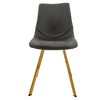 LeisureMod Markley Modern Faux Leather Dining Chair With Gold Legs - 2 of 4