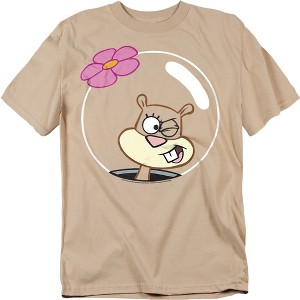 Spongebob Sandy Wink Face Adult T-Shirt Sand X Large - 1 of 4