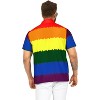 LA LEELA Men's Summer Beach Shirt Hawaiian Short Sleeve Button Down Rainbow Flag Shirts for Men L Multicoloured - 4 of 4