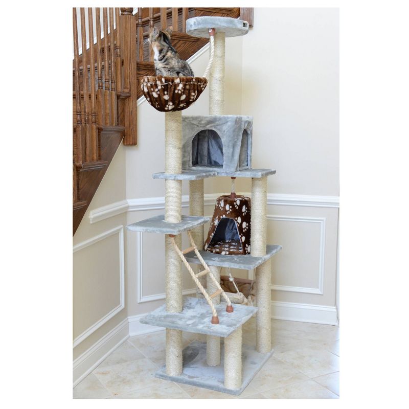 Armarkat Classic Real Wood Cat Tree - Silver Gray, 3 of 11