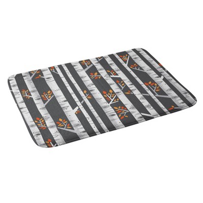 24"x36" Birches Bath Rugs And Mats Gray - Deny Designs