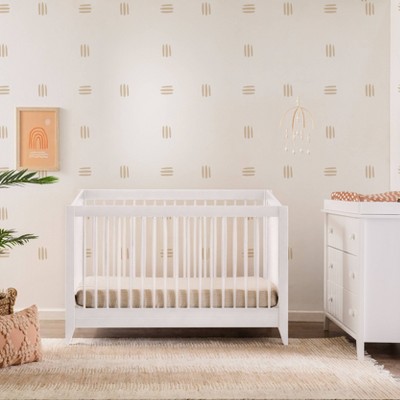 Sprout White 4-in-1 Convertible Crib with Tapered Feet