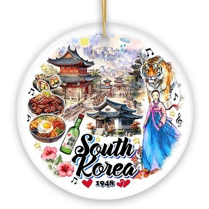 Artistic South Korea Landmarks and Heritage Christmas Ornament, Cultural Korean Gift and Keepsake| OrnamentallyYou - 1 of 4