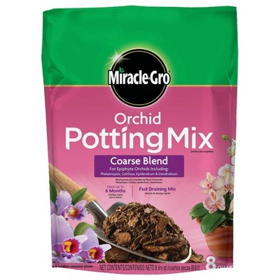 Miracle-Gro Orchid Potting Mix Coarse Blend, 8qt
